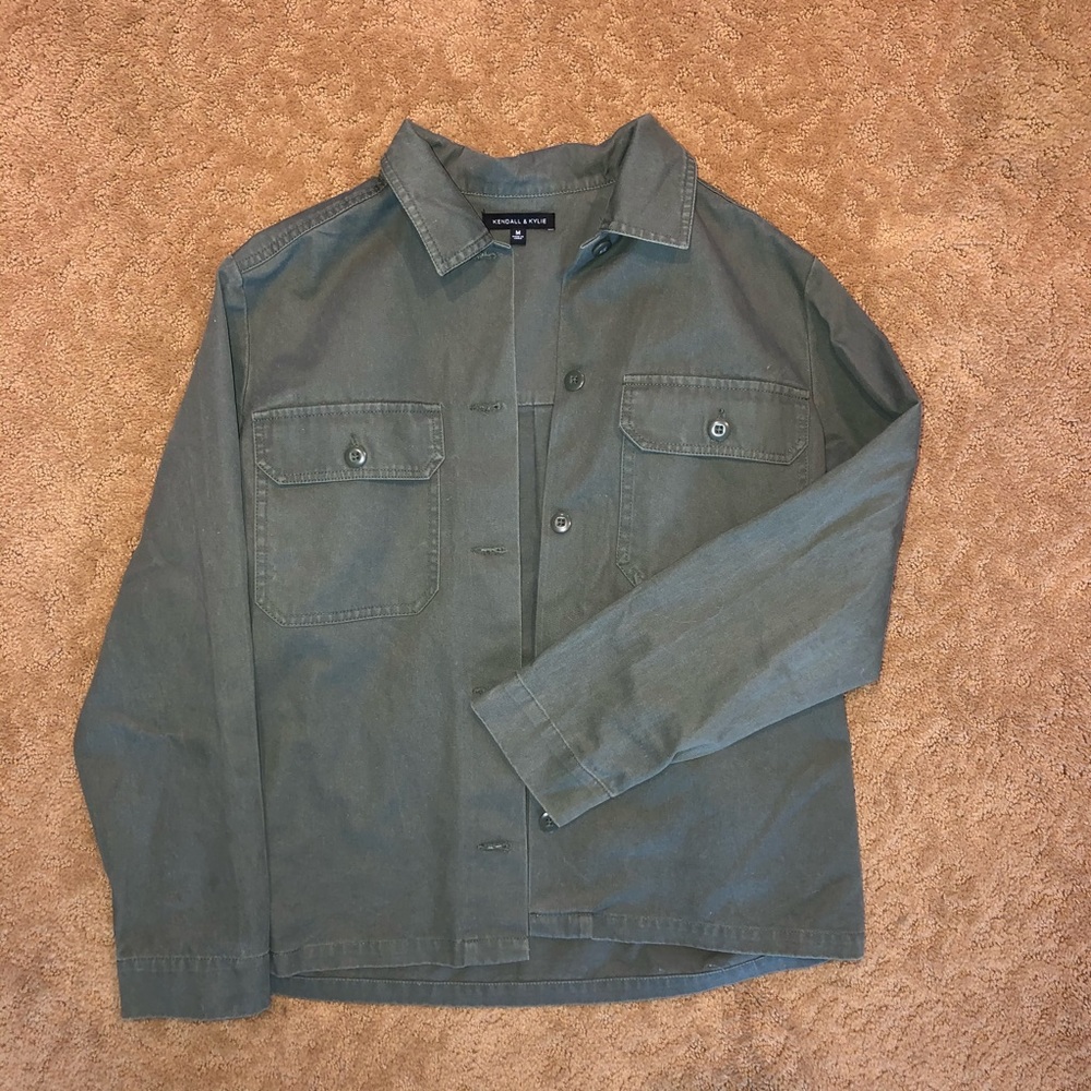 LIKE NEW Kendall + Kylie Cargo Button Down Jacket